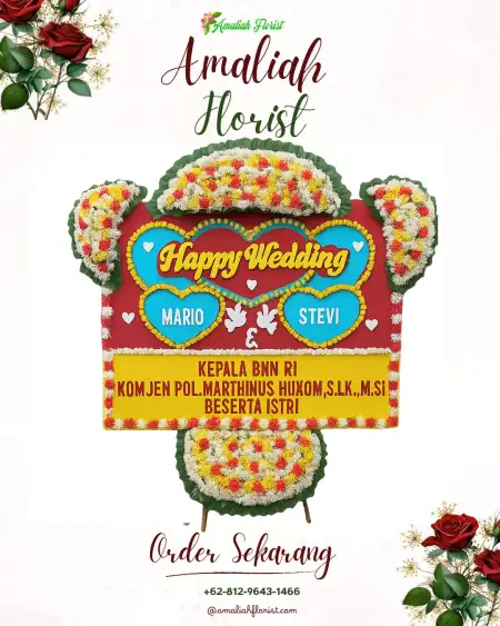Papan Bunga Pernikahan Nunang Daya Bangun